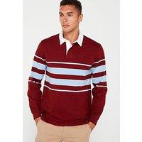 Levi'S Union Rugby Long Sleeve Polo Shirt - Dark Red
