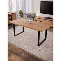 Nikomedes 180 Cm Dining Table - Dark Oak/Black Metal