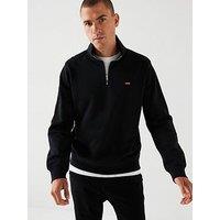 Levi'S Original Housemark 1/4 Zip Sweat Top - Black