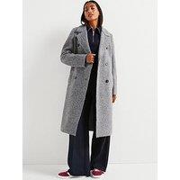 V By Very Textured Double Breasted Coat - Grey