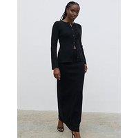 Pretty Lavish Shyla Fitted Cardigan - Black