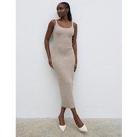 Pretty Lavish Winnie Strappy Knit Dress - Beige