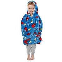Spiderman Webs Childrens Wearable Hooded Blanket Poncho Pre-School - Multi
