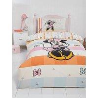 Minnie Mouse Pastel Bow Single Duvet Cover Set - Multi