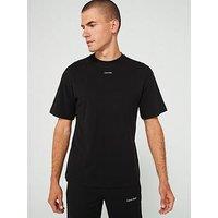 Calvin Klein Nano Centre Logo Interlock T-Shirt - Black