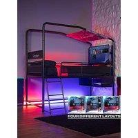 X Rocker Contra Mid-Sleeper Reversible Gaming Bunk Bed