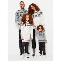 V By Very Family Christmas Knitwear Boys Fairisle Jumper - Multi