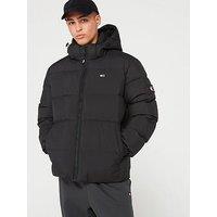 Tommy Jeans Essential Down Hooded Jacket - Black