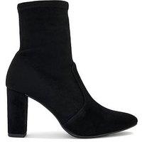 Dune London Optical Stretch Sock Ankle Boots - Black