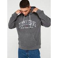 Tommy Jeans Relaxed Fit Varsity Hoodie - Black