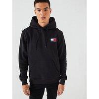 Tommy Jeans Regular Fit Badge Left Hoodie - Black