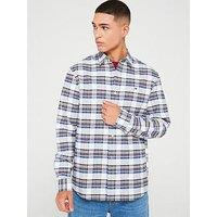 Tommy Jeans Regular Fit Check Oxford Shirt - White