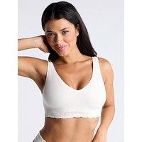 Boux Avenue Scallop Ribbed Bralette - Stone