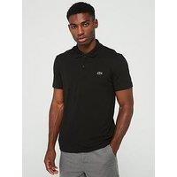 Lacoste Regular Fit Cotton Ottoman Polo Shirt - Black