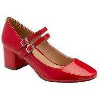 Ravel Howth Heeled Mary Jane - Red