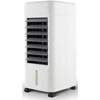 Tower T669004 4L Compact Air Cooler, 3 Modes, 3 Fan Settings, Automatic Swing, 15 Hour Timer, White