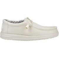 Heydude Wally Canvas Lace Up Shoe - Off White