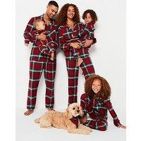 V By Very Womens Family Christmas Pj Woven Check Revere Set - Red