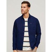 Superdry Merchant Linen Blend Overshirt - Navy