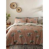 Fusion Ella The Elephant Duvet Cover Set - Natural