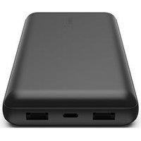Belkin Boostcharge 20,000Mah Powerbank - 3 Port, 15W Output, Fast Charging - Black