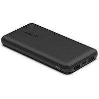 Belkin 10,000Mah Powerbank Twin Pack - 3 Port, 15W Output, Fast Charging, Black