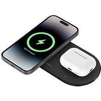 Belkin 2-In-1 Magsafe Compatible Wireless Charging Pad - Qi2 15W, Usb-C, Black