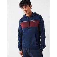 Lacoste Colourblock Fleece Hoodie - Navy