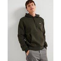 Lacoste Classic Fit Cotton Hoodie - Khaki