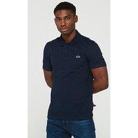 Lacoste Regular Fit Cotton Ottoman Polo Shirt -Navy