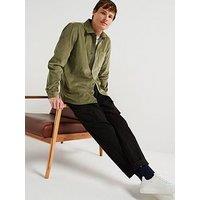 Lacoste Regular Fit Cotton Corduroy Pocket Shirt - Khaki