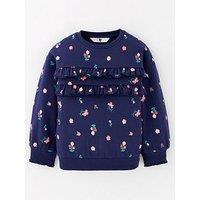 Mini V By Very Girls Floral Frill Sweatshirt - Multi