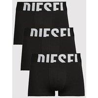 Diesel 3-Pack Logo Waistband Boxers - Black