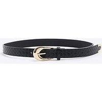 River Island Metal Detail Belt - Black