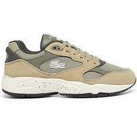 Lacoste Storm 96 Lo Vintage Suede Trainers - Khaki