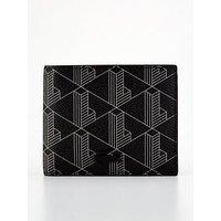 Lacoste The Blend Monogram Billfold Wallet - Black