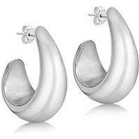 The Love Silver Collection Sterling Silver Graduated Curl Electroform Earrings