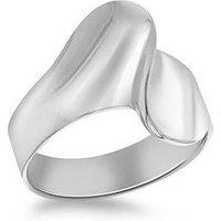 The Love Silver Collection Sterling Silver Rhodium Plated Twist Ring