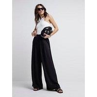River Island Palazzo Wide Leg Trouser - Black