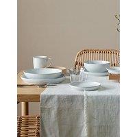 Denby Elements 12-Piece Coupe Dinner Set In Stone White