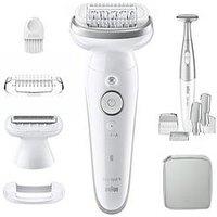 Braun Silk-Epil 9 Epilator With Lady Shaver Head & Trimmer Comb, Bikini Trimmer, 9-241 3D