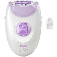 Braun Silk-&Eacute;Pil 3 Corded Epilator For Hair Removal, Weeks Of Smooth Skin, 3-000