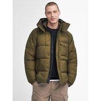 Barbour International Haze Hooded Padded Coat - Khaki