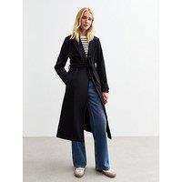 New Look Navy Wool-Look Unlined Tailored Trench Coat