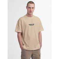 Barbour International Logo Oversized Formula Short Sleeve T-Shirt - Beige