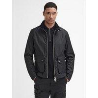 Barbour International Lutlaw Harrington Wax Jacket - Black