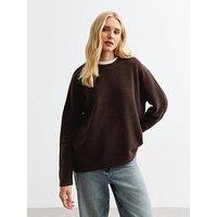 New Look Brown Oversized Knitted Jumper