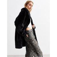 New Look Faux Fur Coat - Black