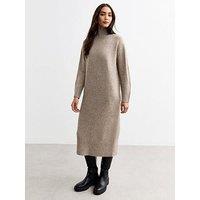 New Look Knitted Midi Dress - Brown