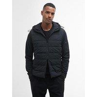 Barbour International Stanley Quilted Hooded Hybrid Jacket - Black